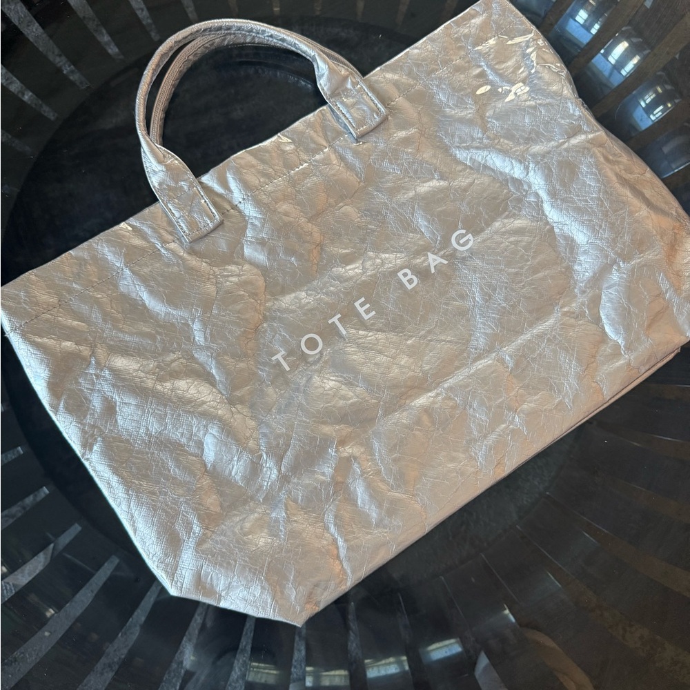 Silver Tote Bag